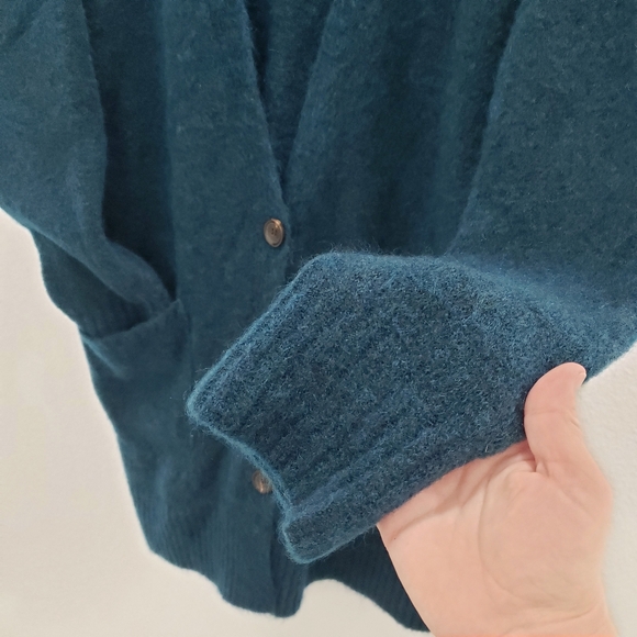 Eileen Fisher Mohair Plush Mélange V-Neck Cardigan Size Medium - Picture 8 of 11